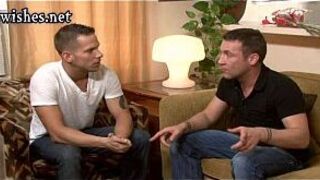 Sexy gay doing blowjob and enjoys anal sex - porn video