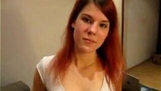 Redhead amateur blowjob - porn video