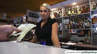 Super gorgeous Lenka gets fucked in pub and receives sticky facial - porn video