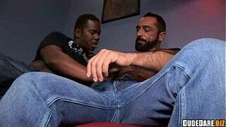 Muscular black gay sucking cock - porn video