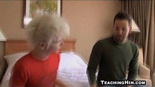 Blond twink and his mature boyfriend awesome oral - porn video