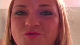 Blonde pantyhose hottie private tease - porn video