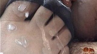 black toe job - porn video