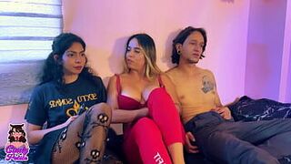 My boyfriend take advantage of my full confident and fuck my best friend in front of me - porn video