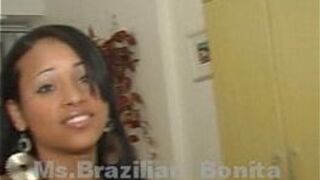 Brazilian cutie with a big Phat booty does her duty - porn video